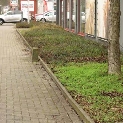 Kilometerstein in der Trothaer Straße in Halle (Saale)